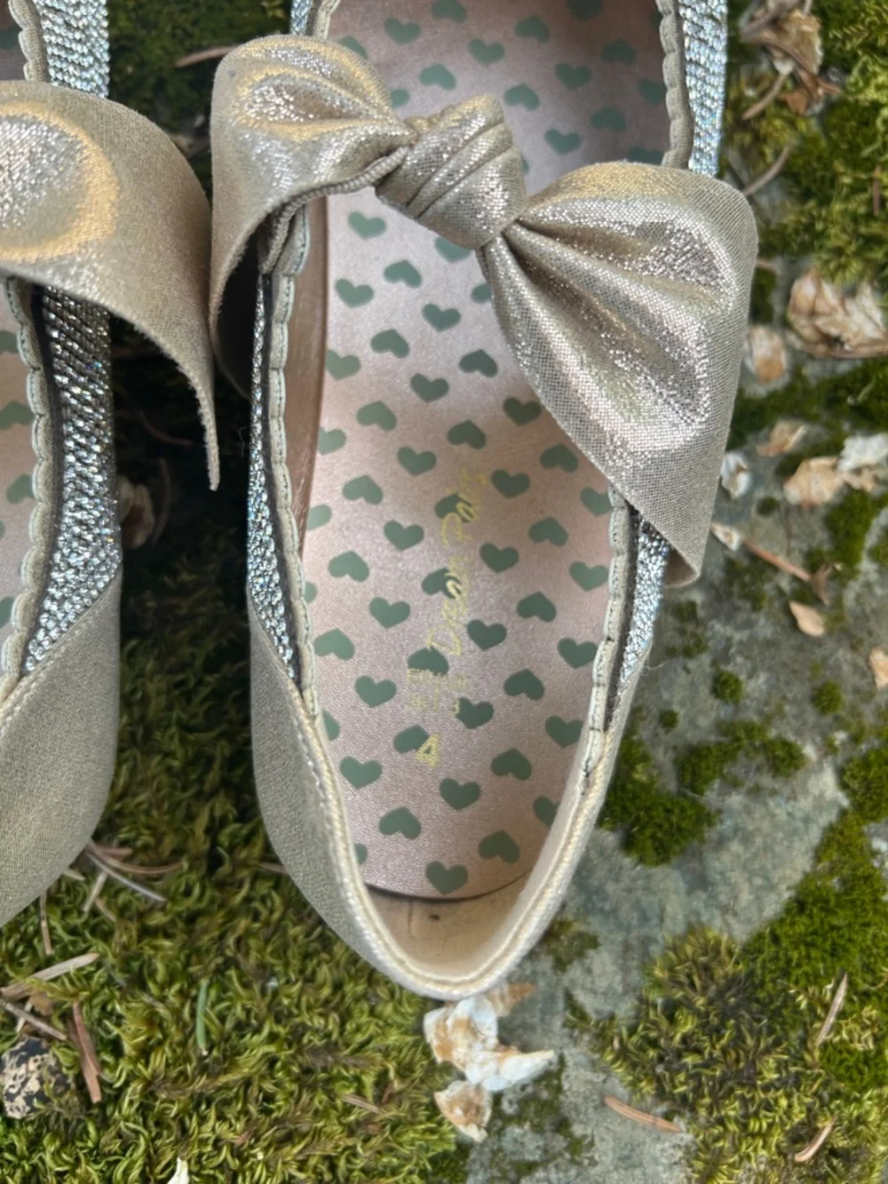 Dream Pairs Sparkling Rhinestone Girls' Bow Mary Jane Flats